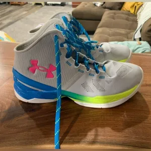 Under Armour gray and neon colored shoes - Youth 6 size. Like new!