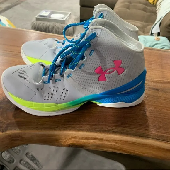 Under Armour gray and neon colored shoes - Youth 6 size. Like new!