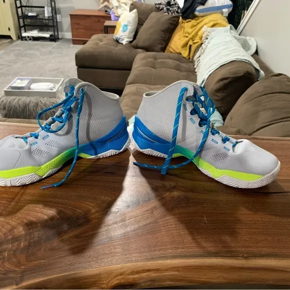 Under Armour gray and neon colored shoes - Youth 6 size. Like new!