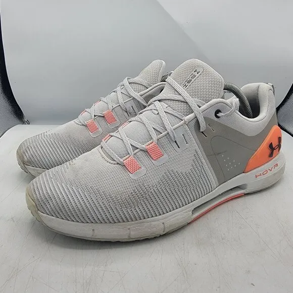 Under Armour HOVR Rise Mens 11 White Cross Trainer Sneaker Shoes 3022025-100
