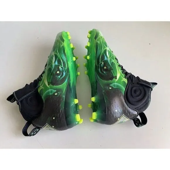 Under Armour Spotlight Lux MC LE Slime Football Cleats 3025376-001 Men Sz 12 NEW