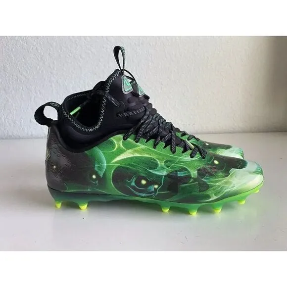 Under Armour Spotlight Lux MC LE Slime Football Cleats 3025376-001 Men Sz 12 NEW