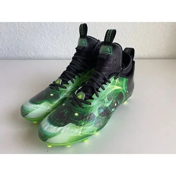 Under Armour Spotlight Lux MC LE Slime Football Cleats 3025376-001 Men Sz 12 NEW