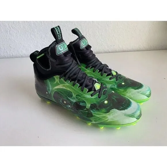 Under Armour Spotlight Lux MC LE Slime Football Cleats 3025376-001 Men Sz 12 NEW