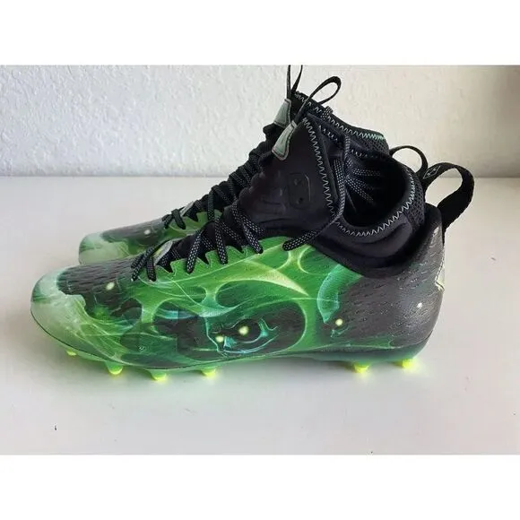 Under Armour Spotlight Lux MC LE Slime Football Cleats 3025376-001 Men Sz 12 NEW