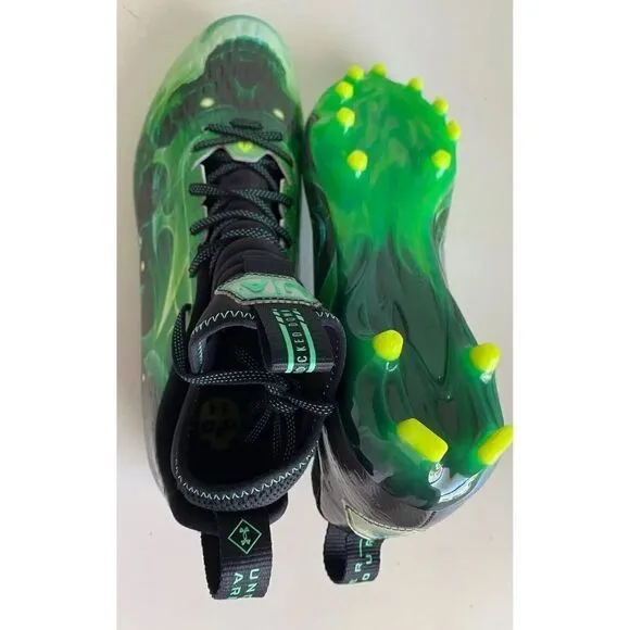 Under Armour Spotlight Lux MC LE Slime Football Cleats 3025376-001 Men Sz 12 NEW