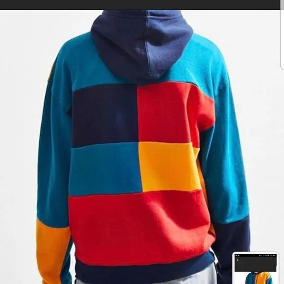 Urban Outfitters Colorblocked Oversized Fleece Hoodie Sweatshirt Size small