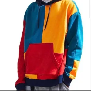 Urban Outfitters Colorblocked Oversized Fleece Hoodie Sweatshirt Size small