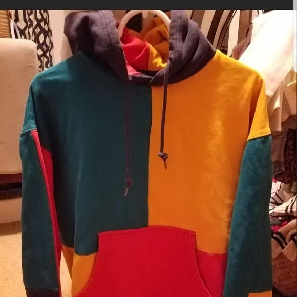 Urban Outfitters Colorblocked Oversized Fleece Hoodie Sweatshirt Size small