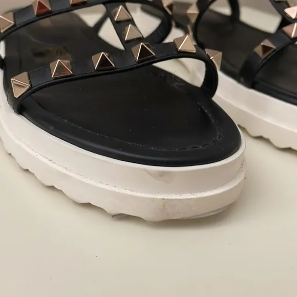 Valentino Garavani Rockstud platform leather sandals, 35.5