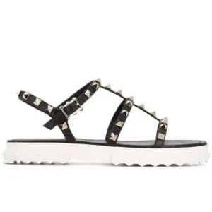Valentino Garavani Rockstud platform leather sandals, 35.5