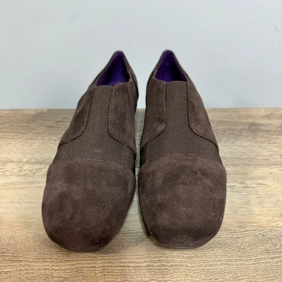 Vaneli Big Girls Suede Wedge Shoes sz 4 NEW # Bag 3-Y