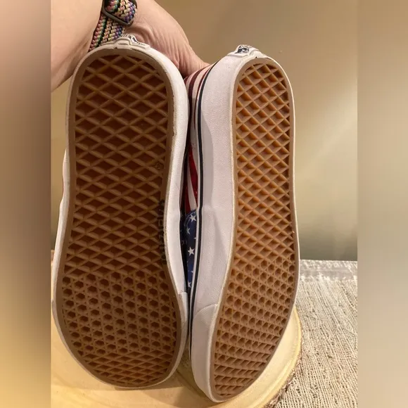 Vans Authentic (Custom) Red/White/Blue Patriotic Mens Size 11 Skate