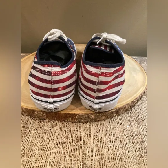 Vans Authentic (Custom) Red/White/Blue Patriotic Mens Size 11 Skate