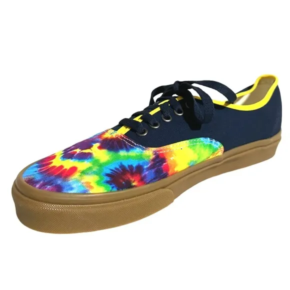 VANS • Authentic Custom Tie Dye Sneakers Hippie Festival Bohemian Vibrant Shoes