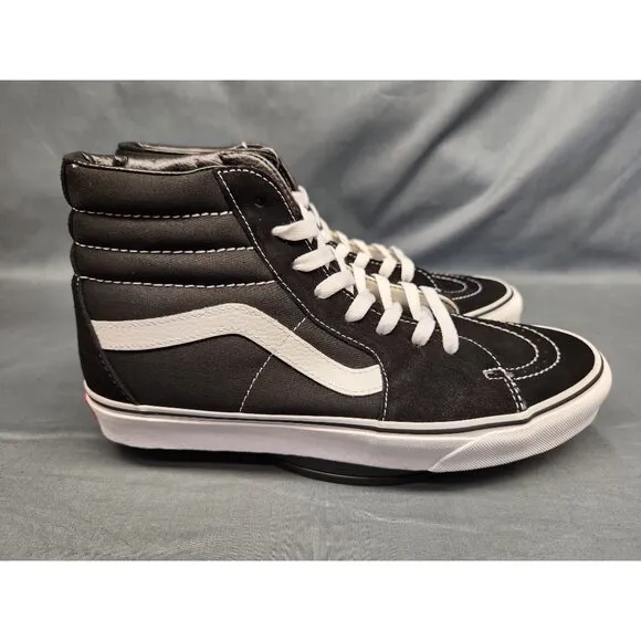 Vans Boys Sk8-Hi Casual Sneakers Black Marshmallow Size 5 NEW IN BOX!