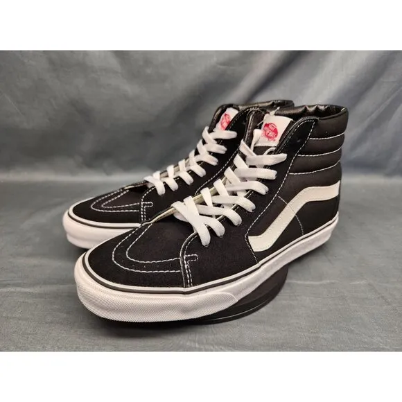Vans Boys Sk8-Hi Casual Sneakers Black Marshmallow Size 5 NEW IN BOX!