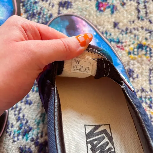 Vans Custom Slip-Ons Galaxy Printed Sneakers 💙