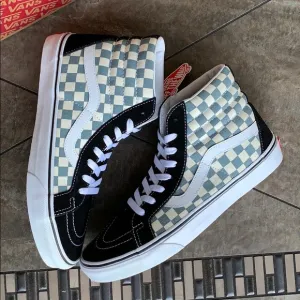 VANS Men’s Sk8-Hi REISSUE CHECKERBOARD BLK/Citadel Sneakers