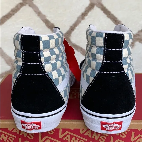 VANS Men’s Sk8-Hi REISSUE CHECKERBOARD BLK/Citadel Sneakers