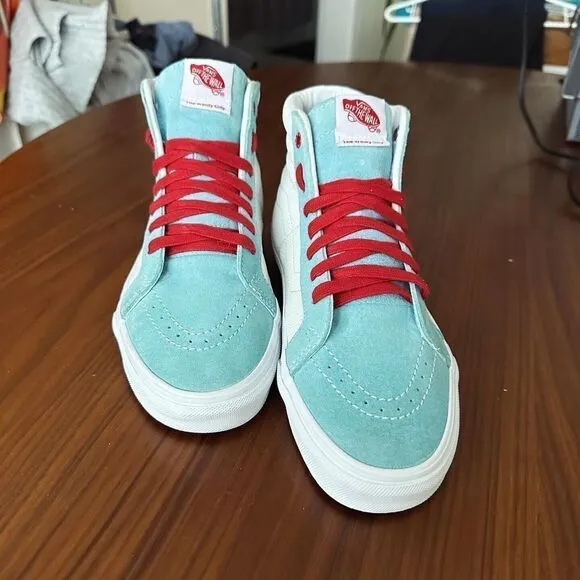 Vans Off the Wall Hi Top Shoes Chicago Windy City Sk8 HI RARE Blue Red White
