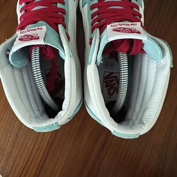 Vans Off the Wall Hi Top Shoes Chicago Windy City Sk8 HI RARE Blue Red White