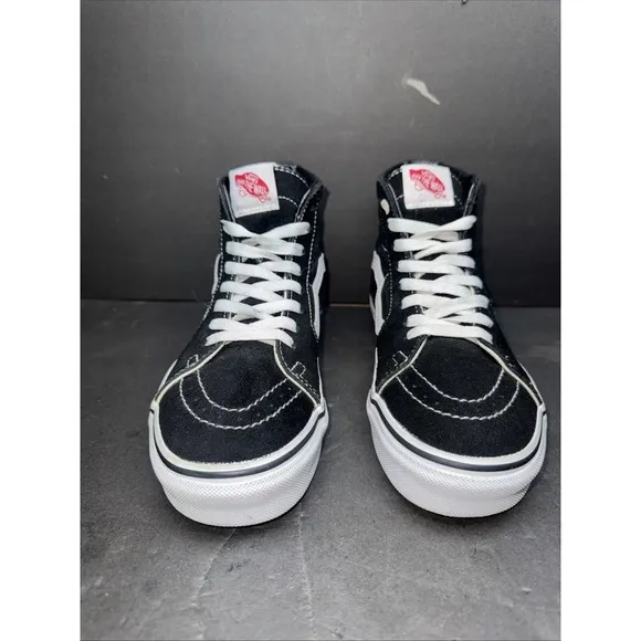 Vans off the wall unisex  canvas high top black and white sneakers size M5.5 W 7