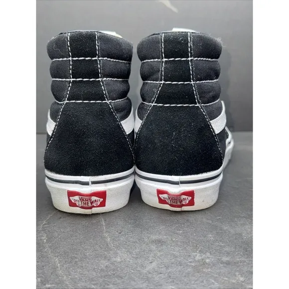 Vans off the wall unisex  canvas high top black and white sneakers size M5.5 W 7