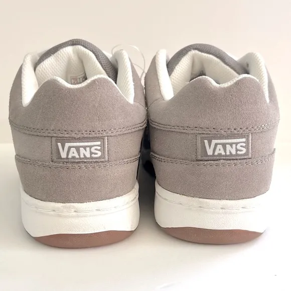 Vans Reid Skate Shoes Vintage US Youth 4.5 Gray Suede Fat Tongue Chunky Y2K NWT