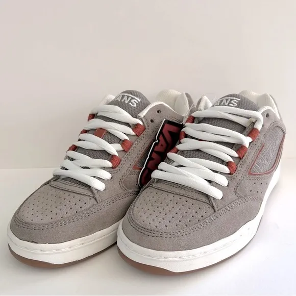 Vans Reid Skate Shoes Vintage US Youth 4.5 Gray Suede Fat Tongue Chunky Y2K NWT