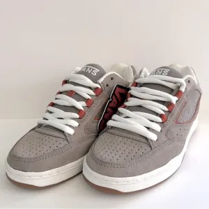 Vans Reid Skate Shoes Vintage US Youth 4.5 Gray Suede Fat Tongue Chunky Y2K NWT