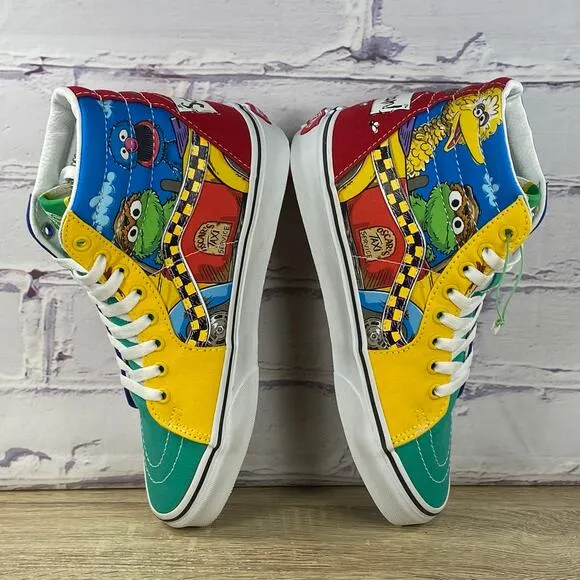 Vans Sesame Street Sk8-Hi Oscar's Taxi Service Womens 7.5 Mens 6 High Top Shoes