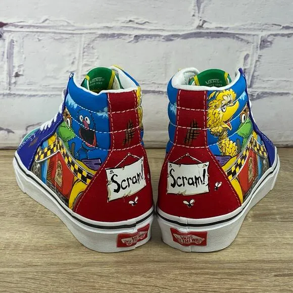 Vans Sesame Street Sk8-Hi Oscar's Taxi Service Womens 7.5 Mens 6 High Top Shoes