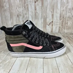Vans Sk8-Hi MTE High Top Sneaker Water Repellent Black Pink Olive Mens 9