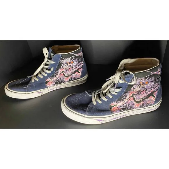 Vans SK8-Hi Skull Lightning Black High Top Mens 11 Shoes Sneakers