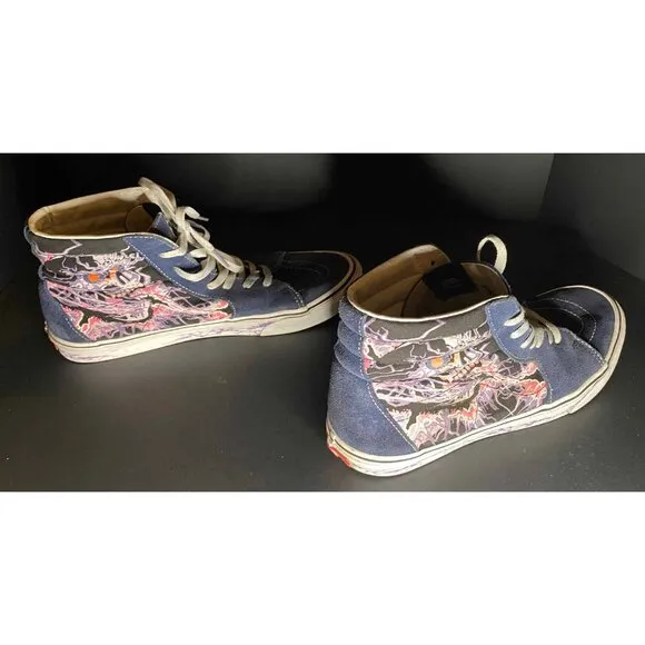 Vans SK8-Hi Skull Lightning Black High Top Mens 11 Shoes Sneakers