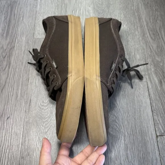 Vans Skate Chukka Low Suede Gum Chocolate Brown Chunky Shoes Men’s Size 12