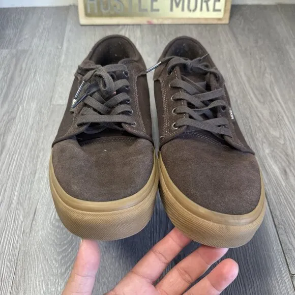 Vans Skate Chukka Low Suede Gum Chocolate Brown Chunky Shoes Men’s Size 12