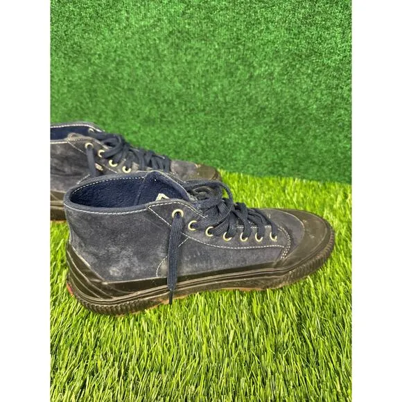 Vans Sneakers Men 9 Blue Suede High Top Ultra Cush Shoes