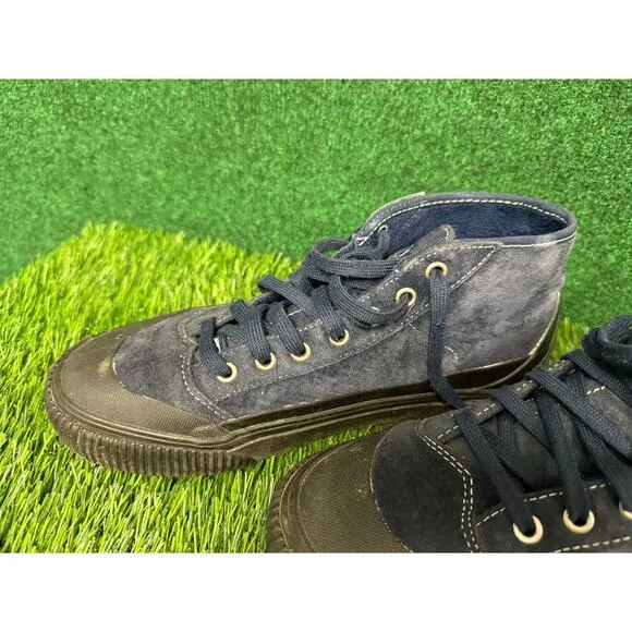 Vans Sneakers Men 9 Blue Suede High Top Ultra Cush Shoes