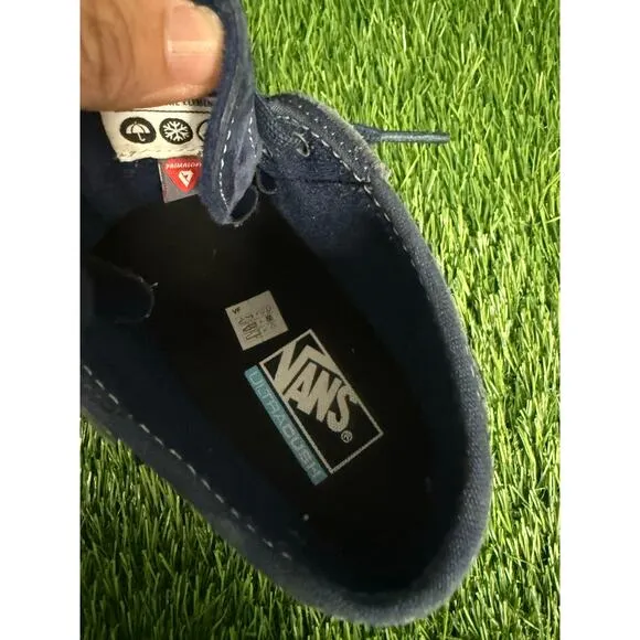 Vans Sneakers Men 9 Blue Suede High Top Ultra Cush Shoes