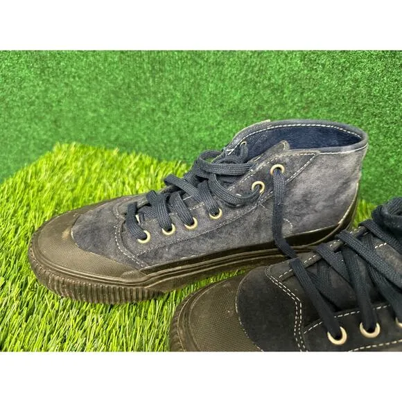 Vans Sneakers Men 9 Blue Suede High Top Ultra Cush Shoes