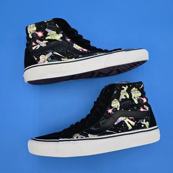 Vans Toy Story Disney Sk8 Hi Top Buzz Lightyear Sneakers Mens 9 Womens 10.5 EUC