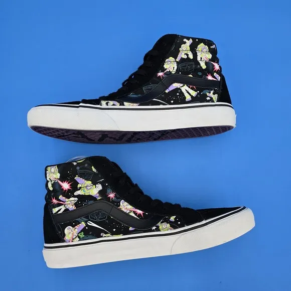 Vans Toy Story Disney Sk8 Hi Top Buzz Lightyear Sneakers Mens 9 Womens 10.5 EUC