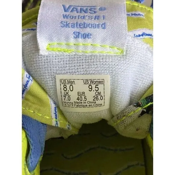 VANS Vault SARAH ANDELMAN X FUMIKO IMANO Hi Skate Shoes Men’s Sz 8 Women’s 9.5