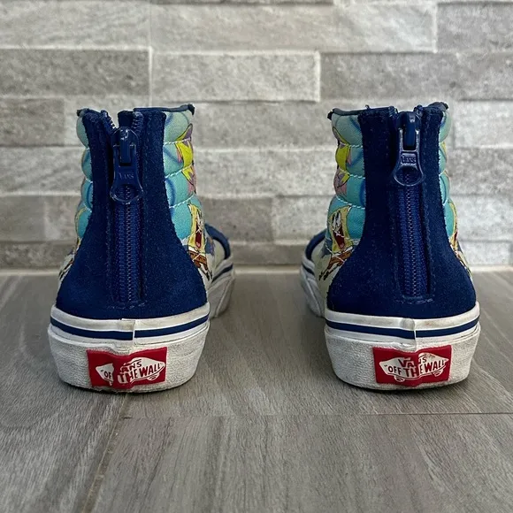 VANS X SpongeBob Sk8-Hi Kid's Limited-Edition- Blue and White- Size 11.5C