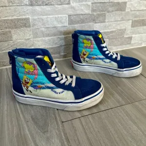 VANS X SpongeBob Sk8-Hi Kid's Limited-Edition- Blue and White- Size 11.5C