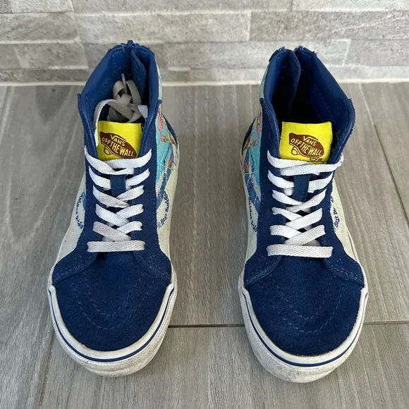 VANS X SpongeBob Sk8-Hi Kid's Limited-Edition- Blue and White- Size 11.5C