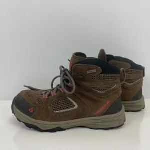 Vasque Breeze III Waterproof Hiking Shoes Leather Brown Kids Size 4