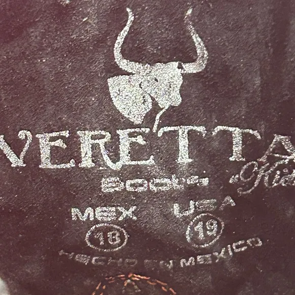 Veretta boys 11 Mexican cowboy boots